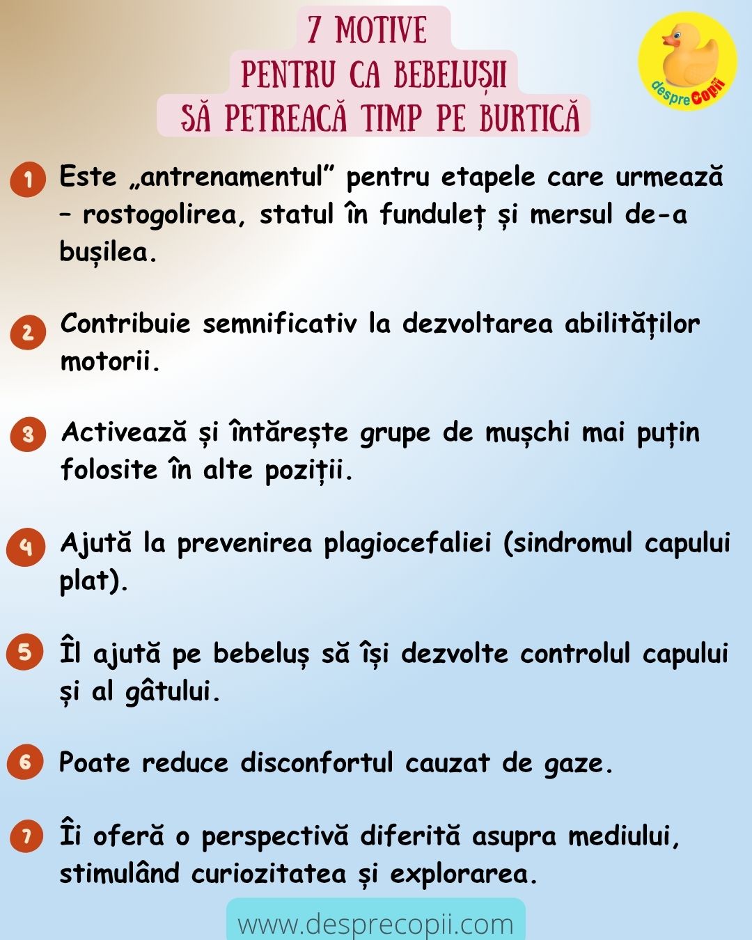 bebelusul sta pe burtica